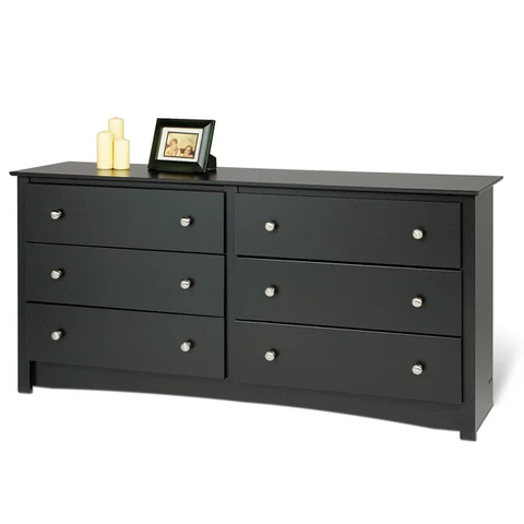 Black Double Dresser for Bedroom