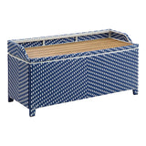 Poolside Outdoor Wicker Metal Storage Bench