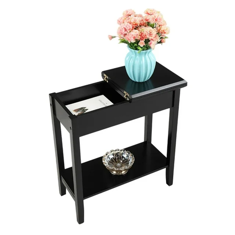 Flip Top End Table with Storage Drawer