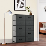 Dextrus Dressers with 10 Drawers - Fabric Storage Tower