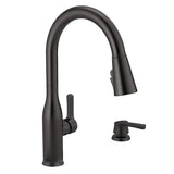 Marca Single-Handle Pull-Down Sprayer Kitchen Faucet with ShieldSpray Technology and Soap in SpotShield Stainless