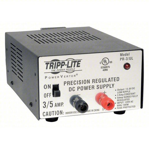 TRIPP LITE DC Power Supply: 13.8V, 3 A, 120, LED