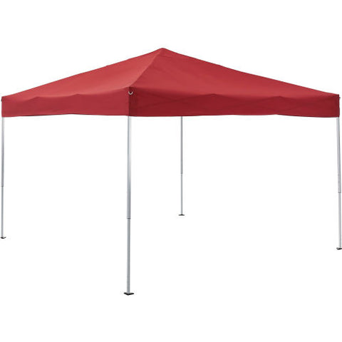 Portable Pop-Up Canopy, Straight-Leg, 10'L x 10'W x 10'1"H, Red