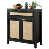 Sideboard Buffet Cabinet Rattan Credenza Storage Cabinet