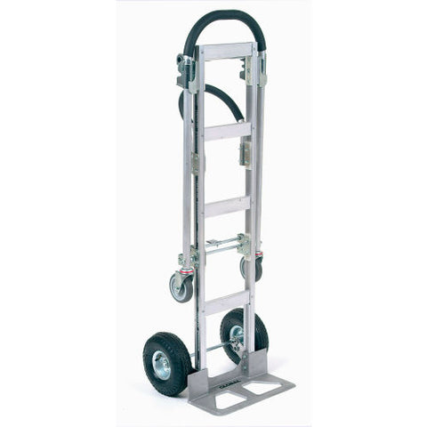Senior Aluminum 2-in-1 Convertible Hand Truck With Pneumatic Wheels