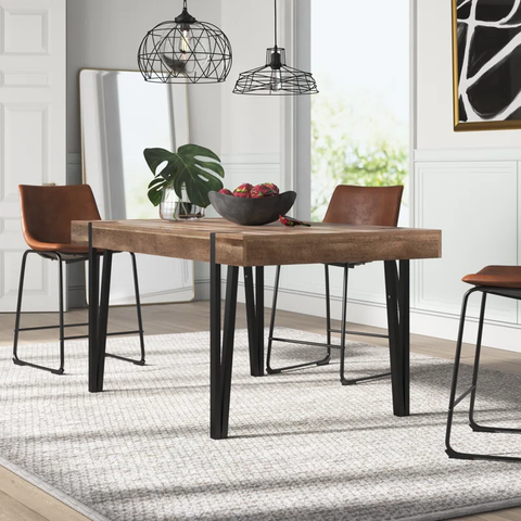 Trym Metal Base Dining Table