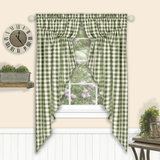 Achim Traditional Plaid Rod Pocket Light Filtering Curtain Set, 72.00" x 63.00"