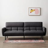 Sofa Bed with Box Tufting and Removable Arms