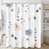 Watercolor Floral Shower Curtain,Flower Shower Curtain