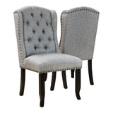 Sinuata Fabric Tufted Side Chair