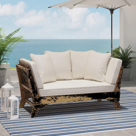 Alamo 82'' Acacia Outdoor Patio Daybed