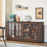 Pfarr 63" Wide Sideboard with glass doors