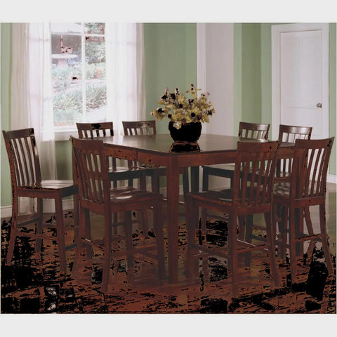 9 PC Springfield Counter Height Dining Table and stool set Finish: Rich Black