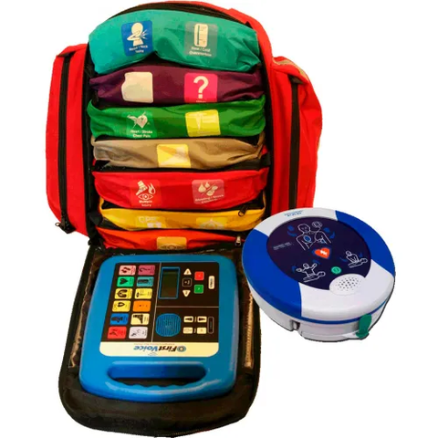 First Voice™ Backpack First Aid Responder Kit with AED