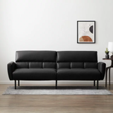 Sofa Bed with Box Tufting and Removable Arms