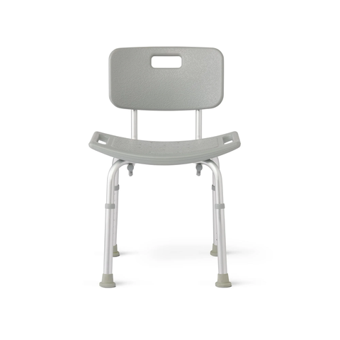 Medline Bath Chair, for Disabled, Seniors and Elderly, 300 Lbs. Capacity, Gray