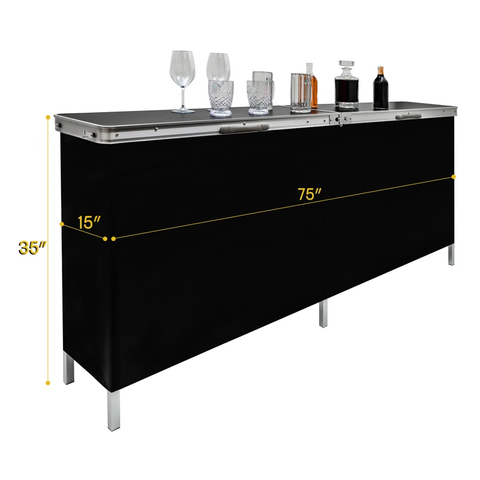 Guerrera Rectangular Outdoor Folding Bar Table