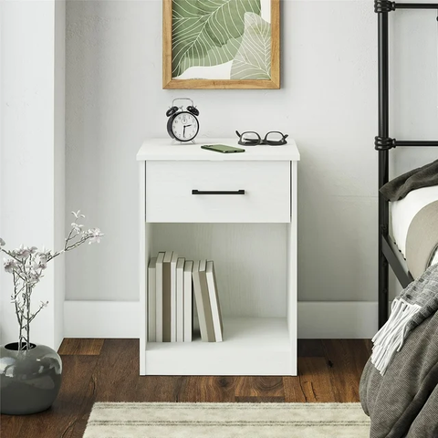 Pearce Transitional Nightstand with Drawer