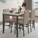 5 Piece Kitchen Dining Table and Chair Set, Dining Room Table Set