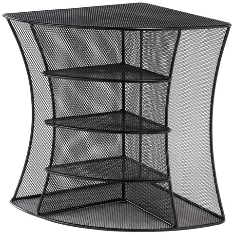 Onyx Black Mesh Desk Corner Organizer