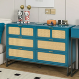 6 Drawer Rattan Dresser