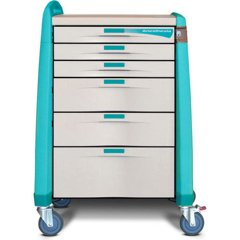 Capsa Healthcare Avalo® Anesthesia Cart w/ Standard Height & Key Lock, Green