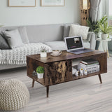 ZENY Wood Frame Mid Century Coffee Table