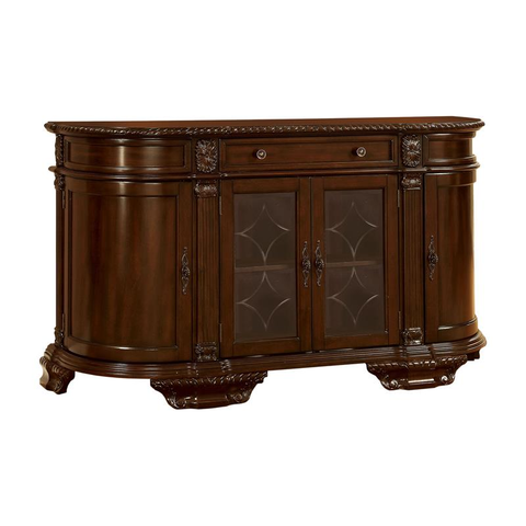 Wood Multi-Storage Buffet in Brown Cherry