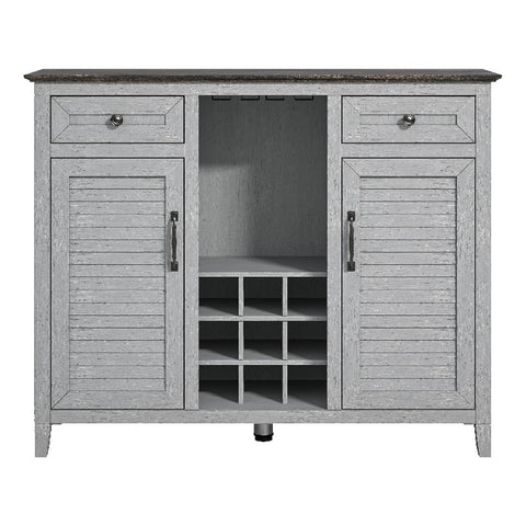 Elegant Wine Cabinet with Built-in wine rack - Grey