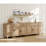 Doeinck Kitchen Buffet Sideboard Cabinet With 2 Drawers And 4 Doors