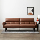 Sofa Bed with Box Tufting and Removable Arms