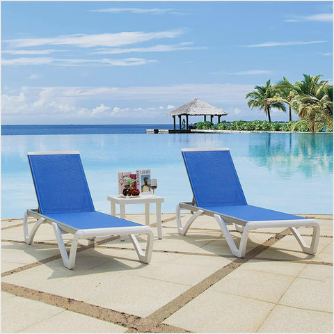 Patio Chaise Lounge Chair Set of 3