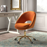 Louise Velvet Modern Task Chair with Ergonomic Design