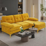 Convertible Sectional Sofa Couch, Convertible L Shaped Couch with Reversible Chaise