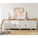 Doeinck Kitchen Buffet Sideboard Cabinet With 2 Drawers And 4 Doors