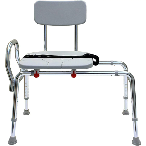 Transfer Bench Sliding with Cut Out Adjustable Height Legs