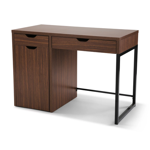 Perkins Desk with Metal Frame, Cocoa