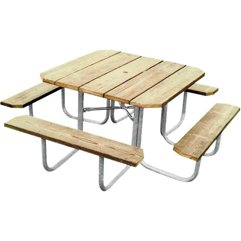 UltraSite® 48" Square Picnic Table, Pressure Treated Pinewood