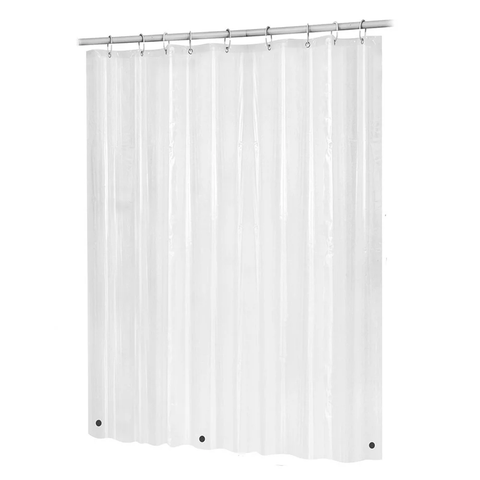 Extra Long Shower Curtains 80 Inches Clear Shower Non Bath Liner Bathroom Waterproof Curtain