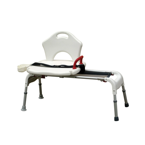 Drive Medical Folding Universal Sliding Transfer Bench RTL12075 White