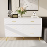 6 Drawer Dresser for Bedroom, Modern Wood