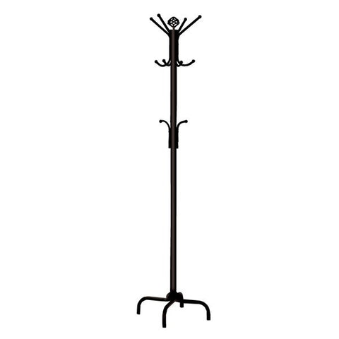 Coat Rack, Hall Tree, Free Standing, 12 Hooks, Entryway, 70"H, Bedroom, Metal, Black, Transitional