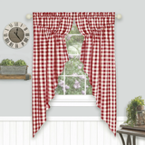 Achim Traditional Plaid Rod Pocket Light Filtering Curtain Set, 72.00" x 63.00"