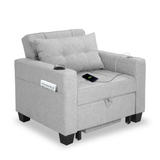 Latitude Run 39" Wide Convertible Chair 3-In-1 Pull Out Sleeper