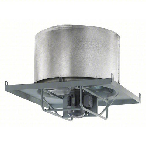 Axial Upblast Roof Exhaust Fan: Direct Drive, 24 in Blade, 7,425 cfm, TEFC, 1 hp, 230/460V AC, 3