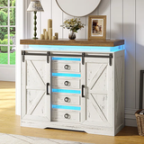 Sideboard With Hidden Gun Lock And Led Lights