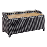 Poolside Outdoor Wicker Metal Storage Bench