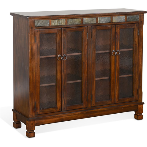 Santa Fe 42" Traditional Wood Bookcase in Dark Chocolate