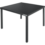 40" Square Aluminum Slatted Dining Table