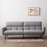 Sofa Bed with Box Tufting and Removable Arms